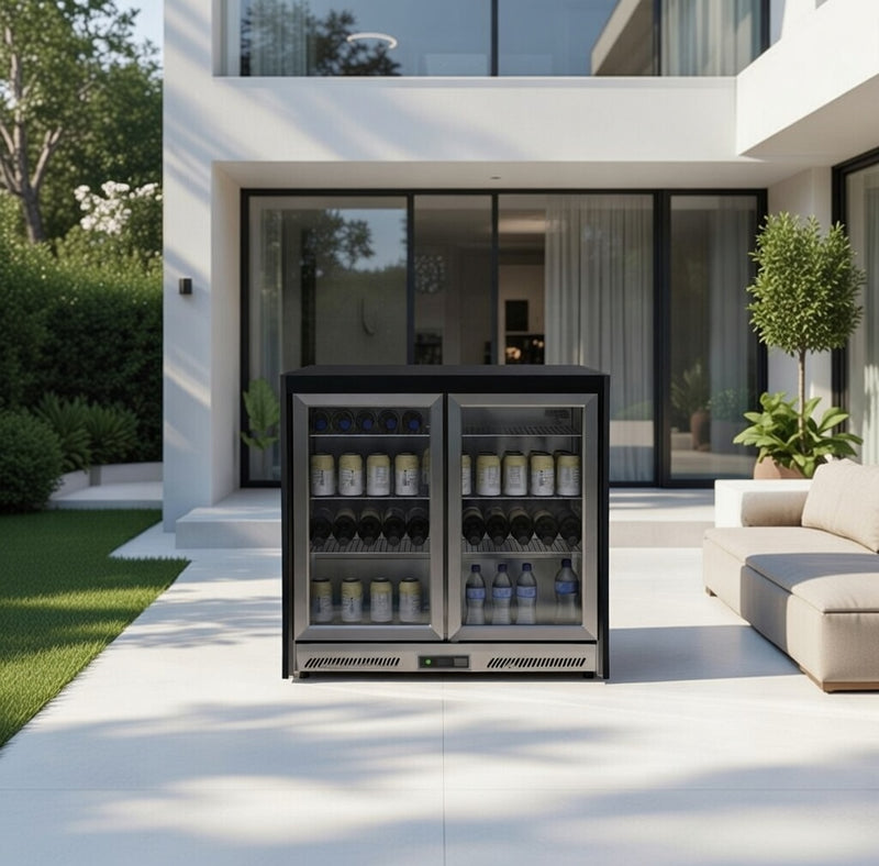 Whistler Fairford Outdoor Kitchen Double Door Fridge 94cm