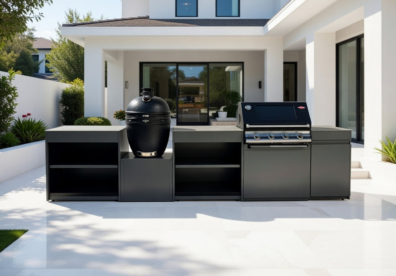 Vision Outdoor Kitchen with Kamado and Barbecue Grill