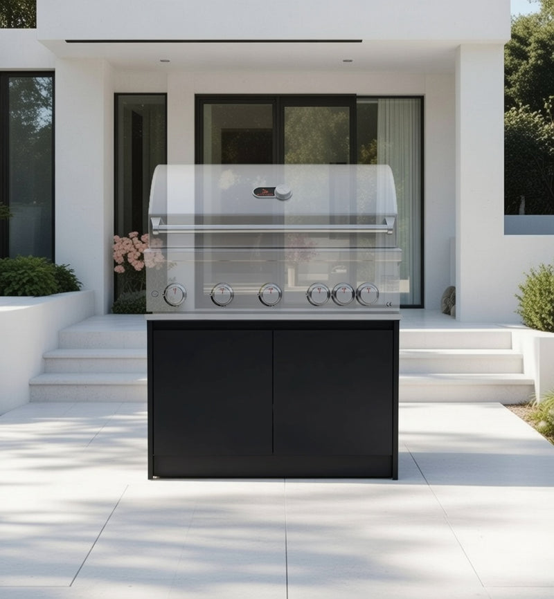 Whistler Fairford Outdoor Kitchen Black 5 Burner Under Grill Cabinet (The BBQ is NOT included) 106.6cm