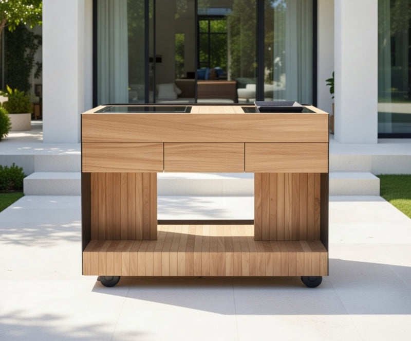 Indu+ Bilba Electric BBQ Grill Cart | Teppanyaki 58