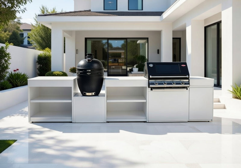 Vision Outdoor Kitchen with Kamado and Barbecue Grill