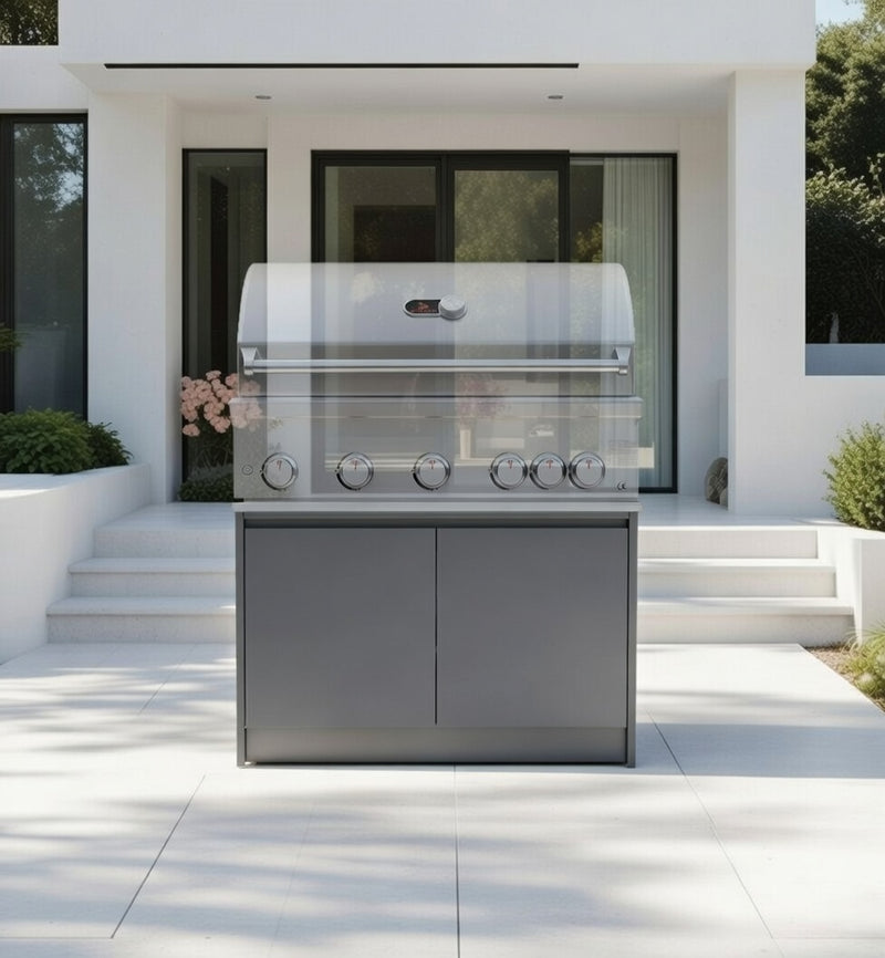 Whistler Fairford Outdoor Kitchen Grey 5 Burner Under Grill Cabinet (The BBQ is NOT included) 106.6cm