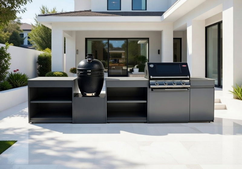 Vision Outdoor Kitchen with Kamado and Barbecue Grill
