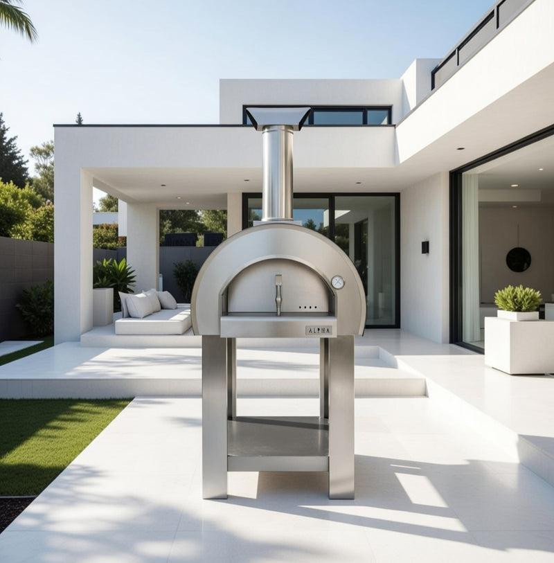 Alpha Pro Piccolo Wood-Fired Pizza Oven | Antique Silver