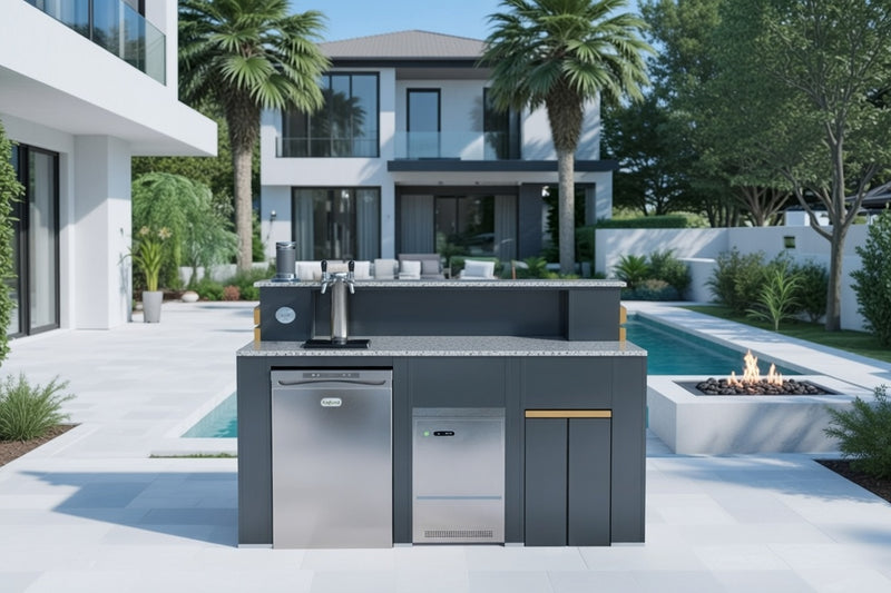Grillandia Outdoor Bar Entertainment, kegerator, and Ice maker | 2M