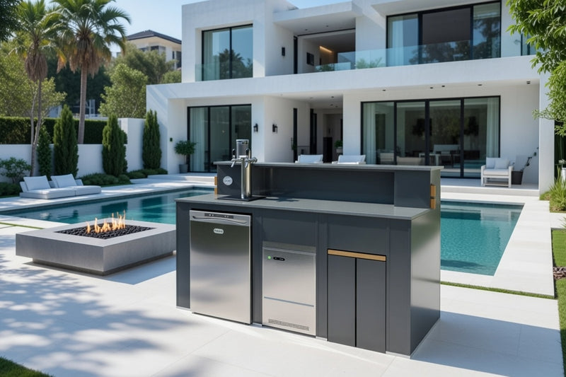 Grillandia Outdoor Bar Entertainment, kegerator, and Ice maker | 2M