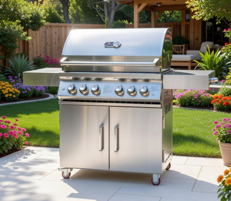Whistler Bibury 4 Burner Barbecue with Rotisserie and Weather Cover