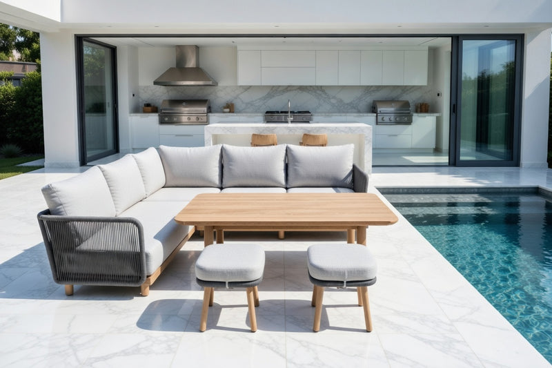 Norfolk Leisure Buxton Corner Set with High Table and 2 Stools