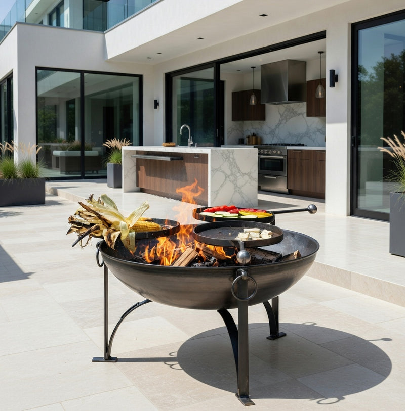 Plain Jane 90 with Three Swing Arm BBQ Racks