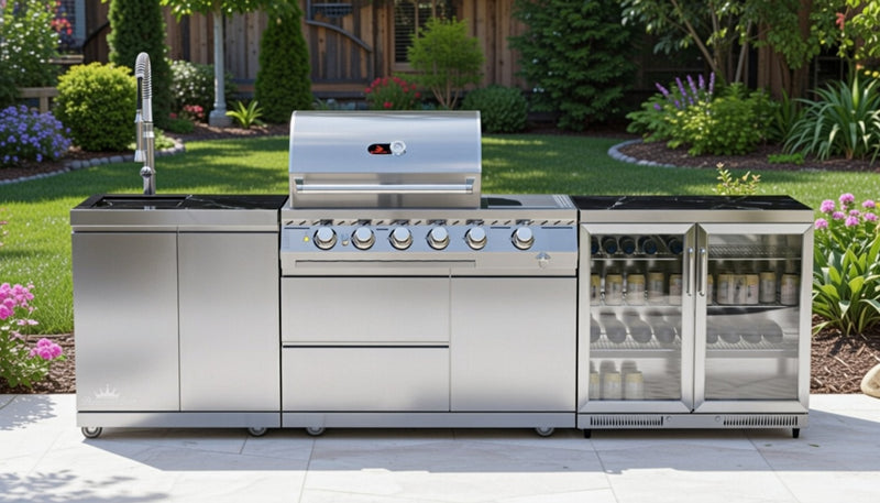 Whistler Outdoor Kitchen 4 Burner BBQ, Fridge, and Sink | 2.9Meters