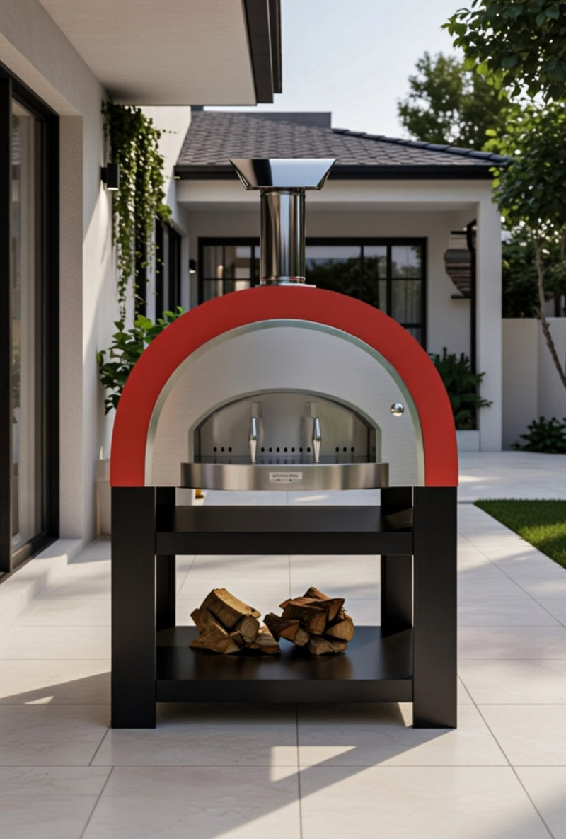 Titano Pizza Oven + Trolley Residential & Commercial - Poppy Red