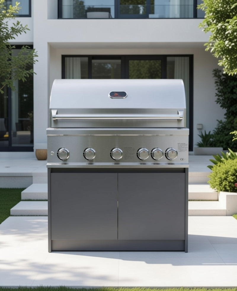 Whistler Fairford Outdoor Kitchen Cabinet Burford 5 Burner Barbecue 106.6cm