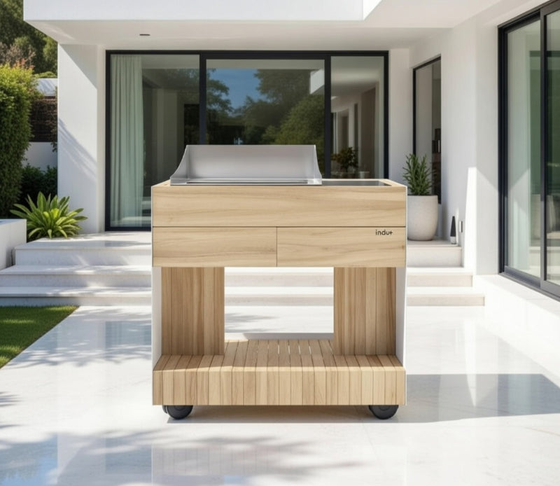 Indu+ Intas Electric BBQ Grill Cart White