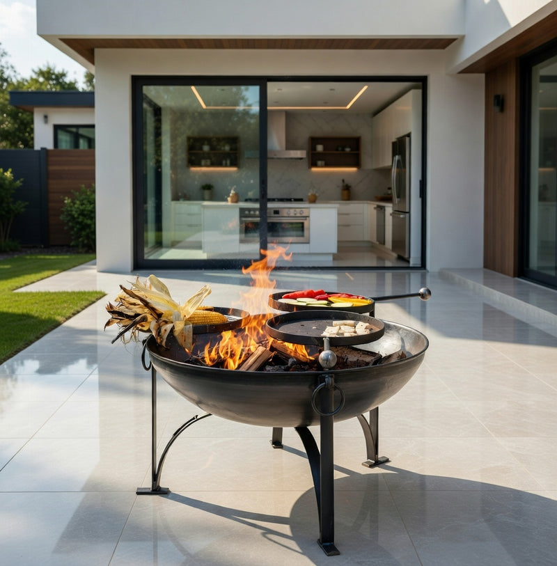 Plain Jane 90 with Three Swing Arm BBQ Racks