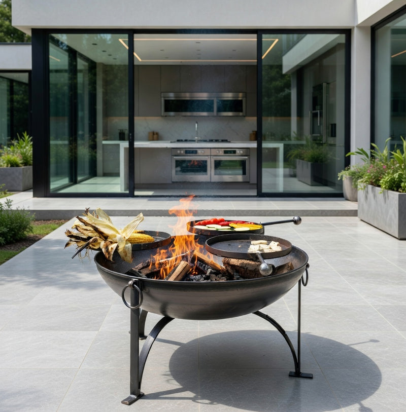 Plain Jane 90 with Three Swing Arm BBQ Racks