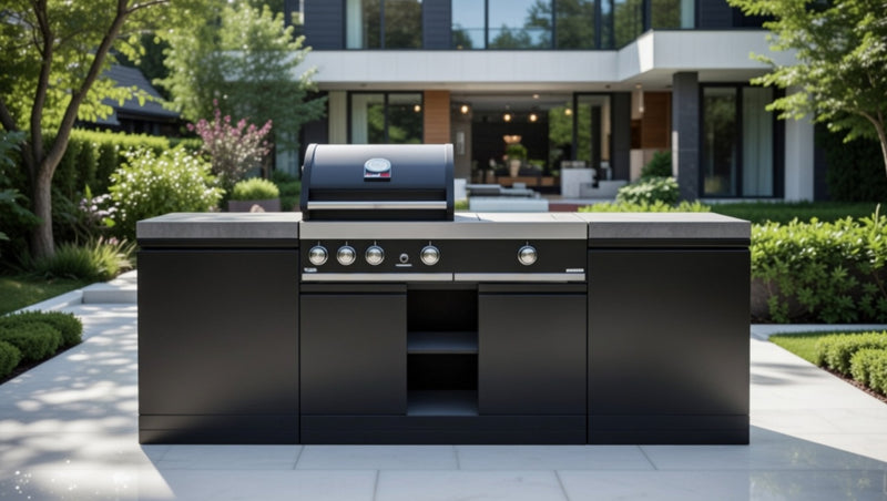 GrandPro Outdoor Kitchen with 3 Burner BBQ, and Side Burner - 2.3m