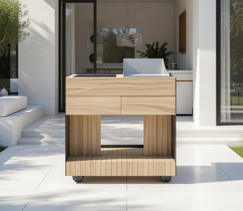 Indu+ Intas Electric BBQ Grill Cart Black