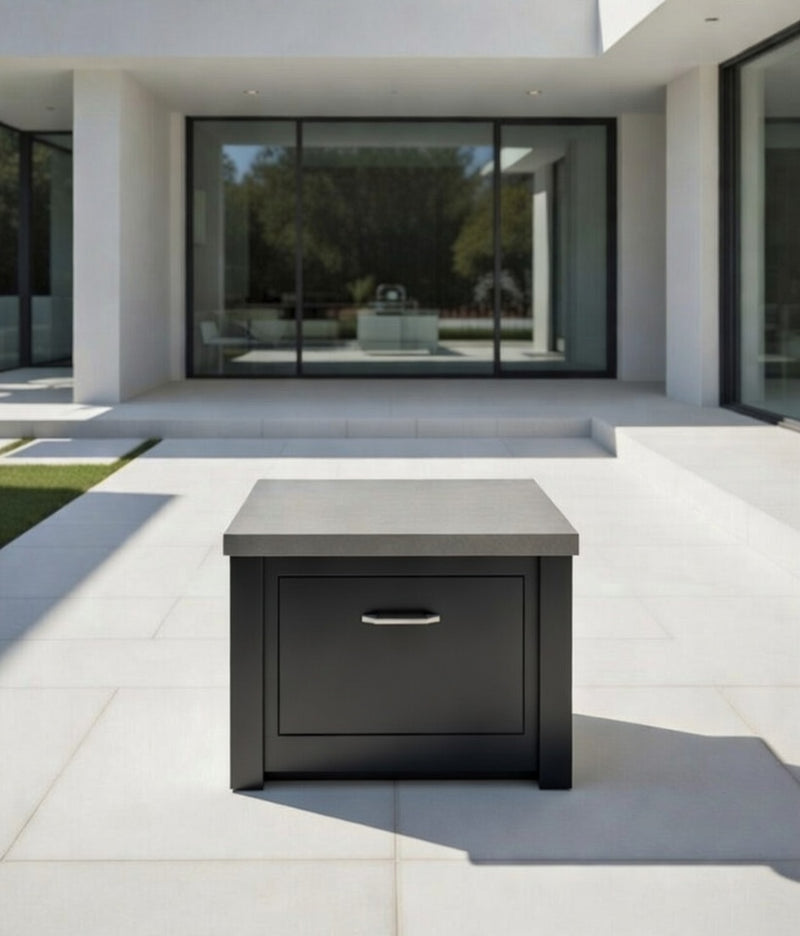 Grandpro by Stoll Aluminum Outdoor Kitchen Graphite Kamado Base with Drawer