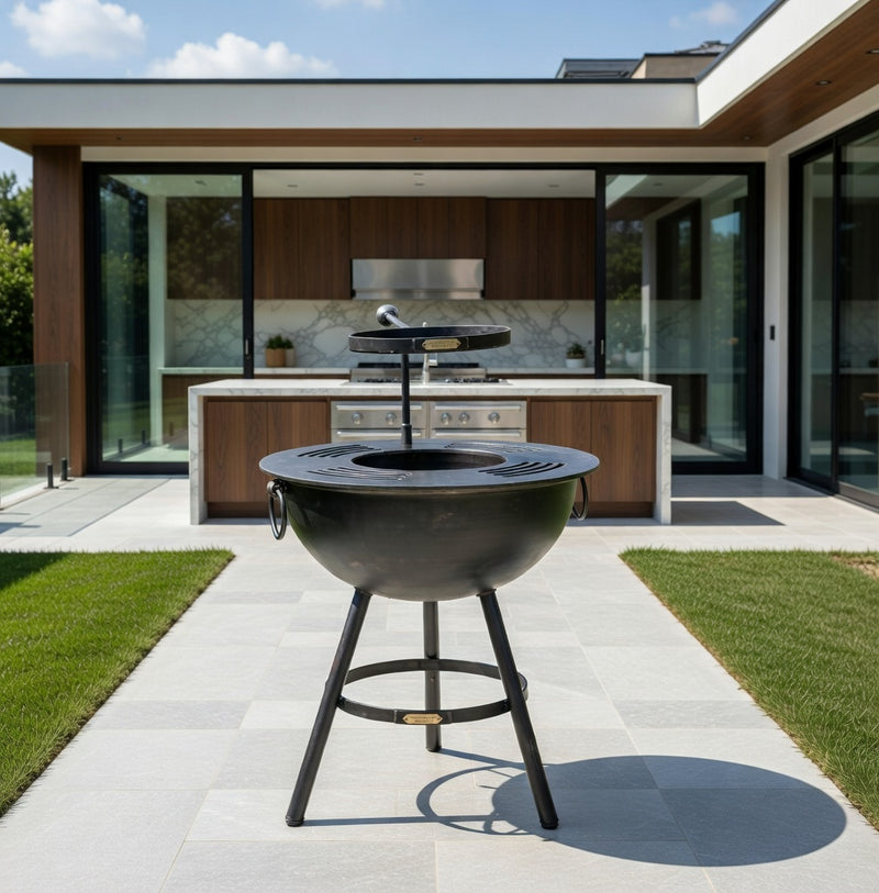 Sizzler Fire Pit with BBQ ring and Swings Arm