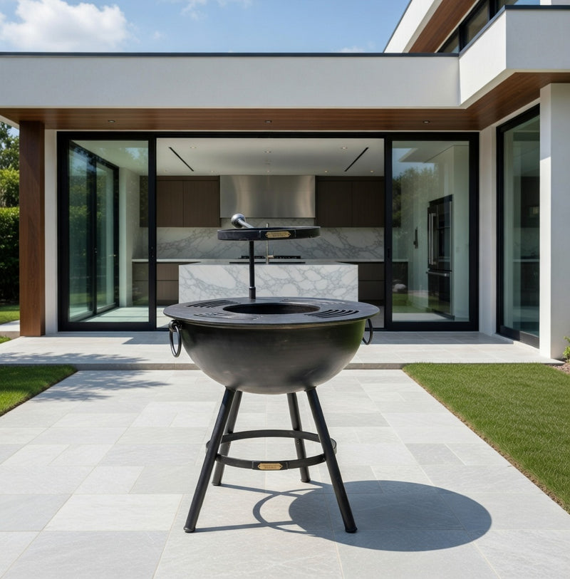 Sizzler Fire Pit with BBQ ring and Swings Arm