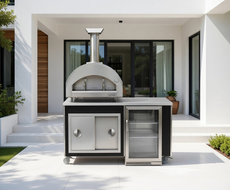 Outdoor Kitchen Grande Pizza Oven and Fridge