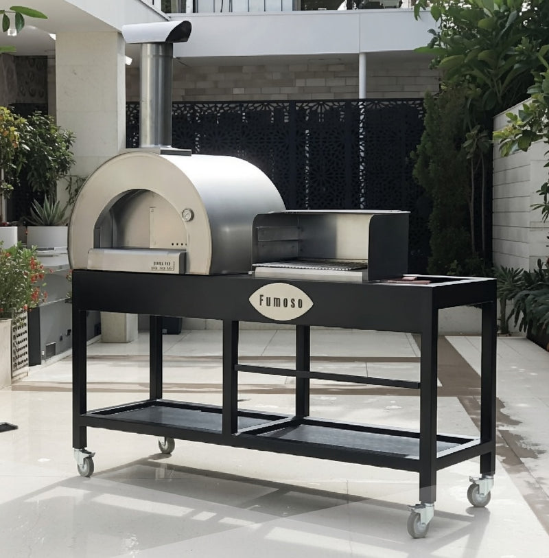 Fumoso Piccolo Pizza Oven & Grill Set - Antique Silver