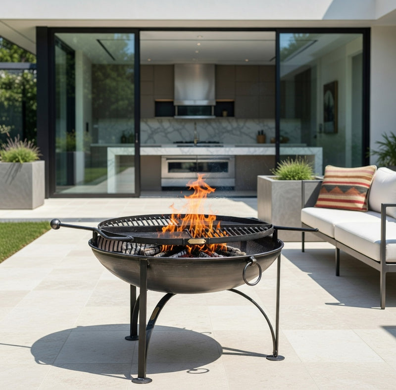 BBQ King 80 with Two Swing Arm BBQ Racks