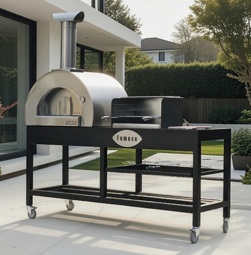 Fumoso Piccolo Pizza Oven & Grill Set - Antique Silver