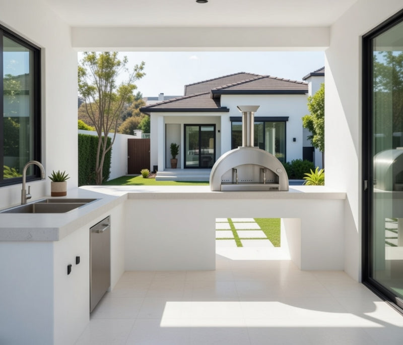 Grande Pizza Oven Built in - Antique Silver