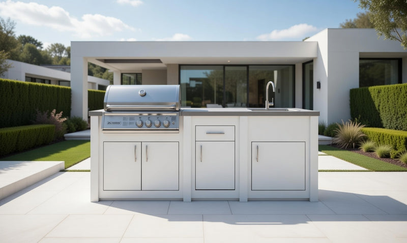 Grandpro by Stoll Aluminum Outdoor Kitchen Crossray and Sink | 2.3M