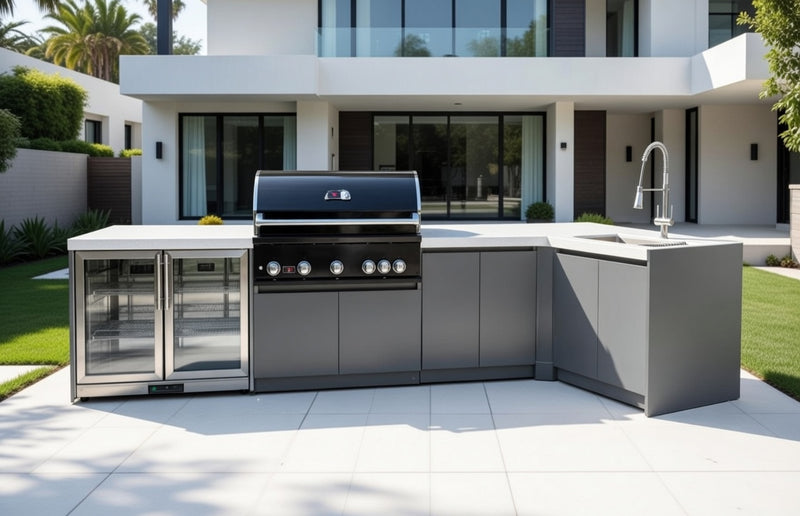 Whistler Fairford Outdoor Kitchen with Burford 5-Burner BBQ | 3.6M X 1.6M Full-Length