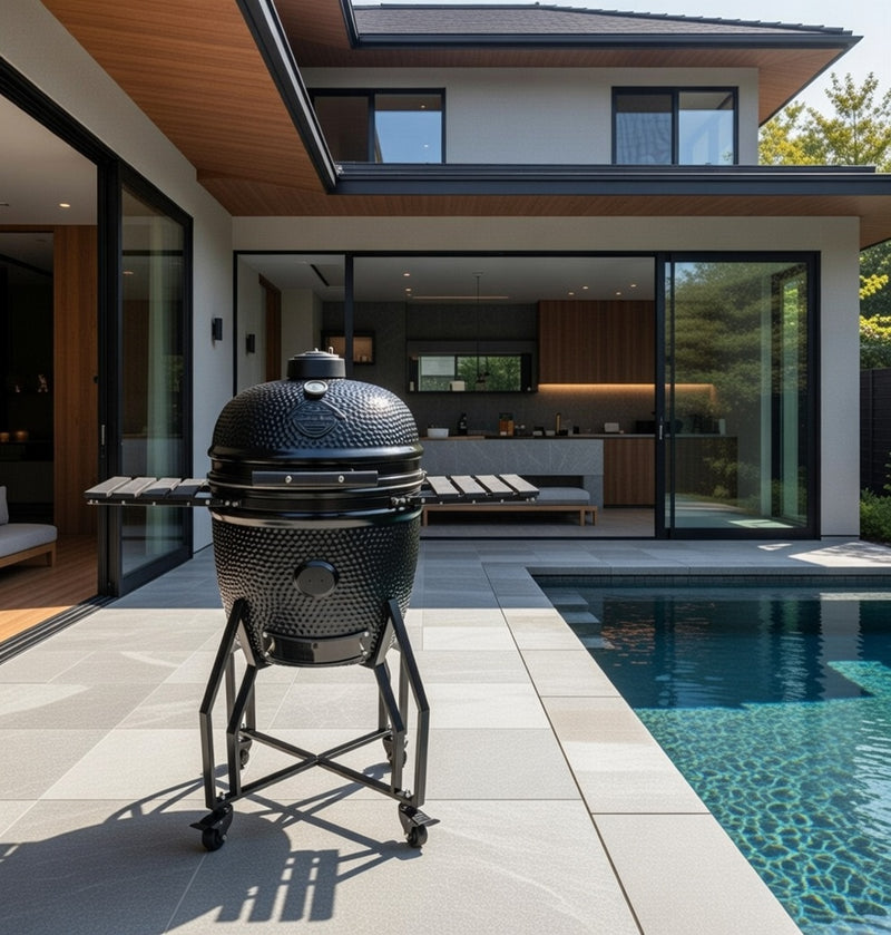 Yakiniku Medium 16" Kamado Black Edition and Trolley