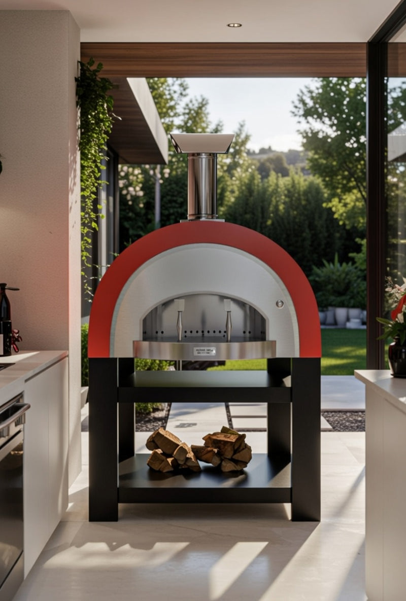 Titano Pizza Oven + Trolley Residential & Commercial - Poppy Red