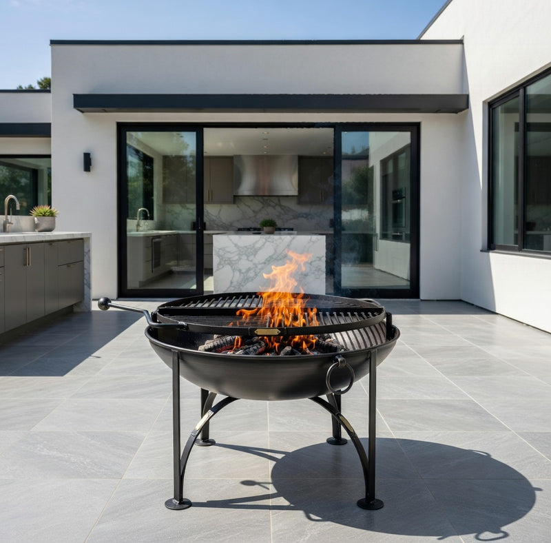 BBQ King 80 with Two Swing Arm BBQ Racks