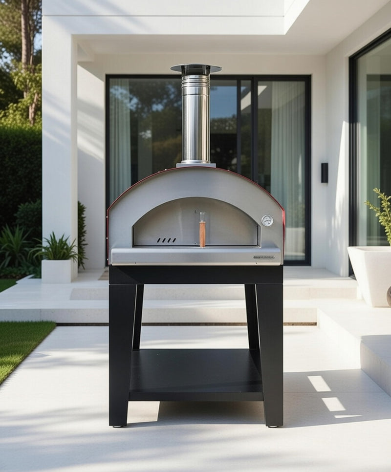 Rossofuoco Nonna Luisa Wood-fired Oven 99 X 78 cm - Red/Stainless