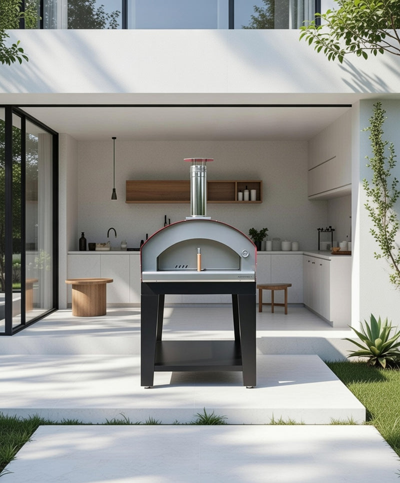 Rossofuoco Nonna Luisa Wood-fired Oven 99 X 78 cm - Red/Stainless