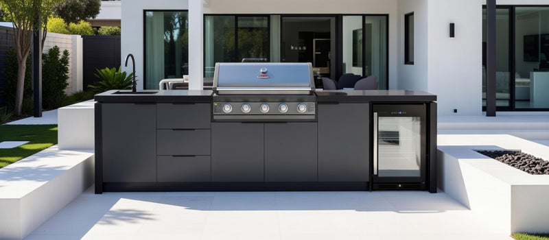 Cabinex Premium Outdoor Kitchen With Beefeater Signature 1600E 5 Burner Gas BBQ | 3.4Meters