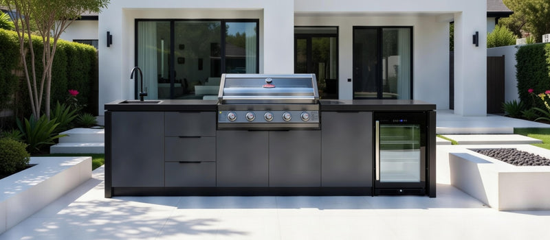 Cabinex Premium Outdoor Kitchen With Beefeater Signature 1600E 5 Burner Gas BBQ | 3.4Meters