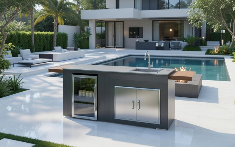 Grillandia Outdoor Kitchen, and Fridge -| 1.7M