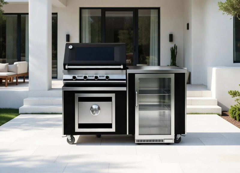 Beefeater 1200E Built-In 4 Burner Gas BBQ Outdoor Kitchen and Fridge