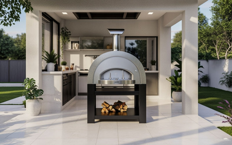 Titano Pizza Oven + Trolley Residential & Commercial - Stainless Steel