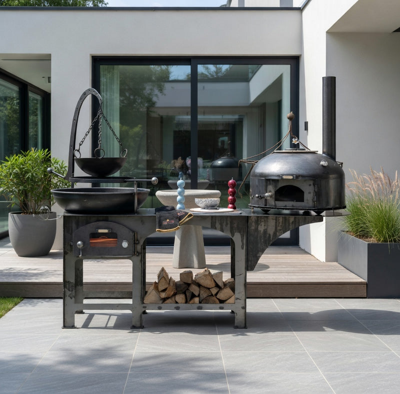 Complete Outdoor Kitchen with Dome Oven