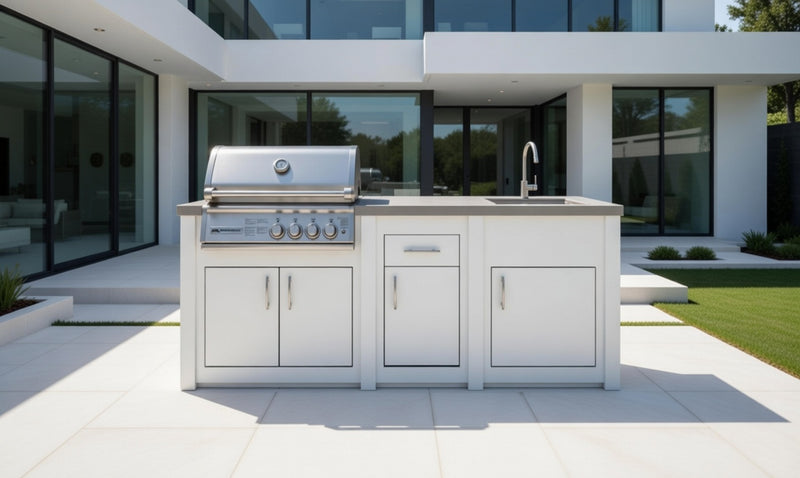 Grandpro by Stoll Aluminum Outdoor Kitchen Crossray and Sink | 2.3M