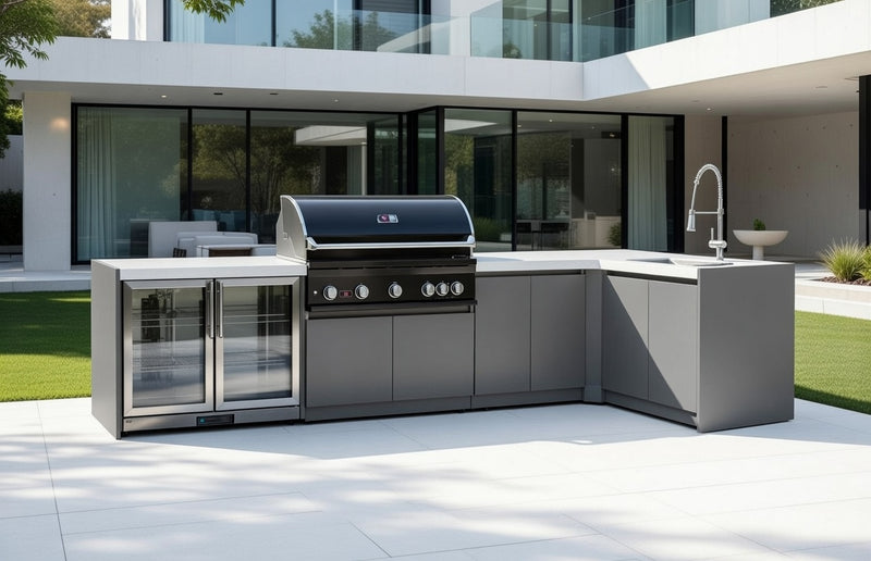 Whistler Fairford Outdoor Kitchen with Burford 5-Burner BBQ | 3.6M X 1.6M Full-Length