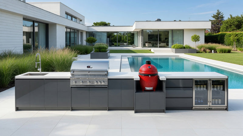Whistler Fairford Outdoor Kitchen with Burford 5 Burner BBQ | 6M Full-Length
