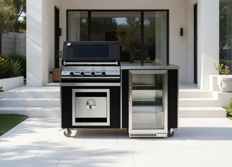 Beefeater 1200E Built-In 4 Burner Gas BBQ Outdoor Kitchen and Fridge
