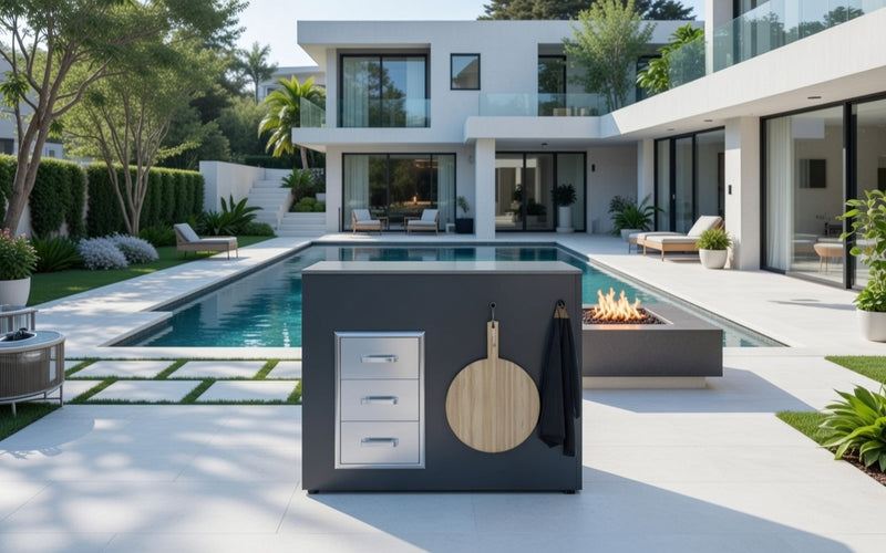 Grillandia Outdoor Kitchen Pizza Oven Station | 1.6M