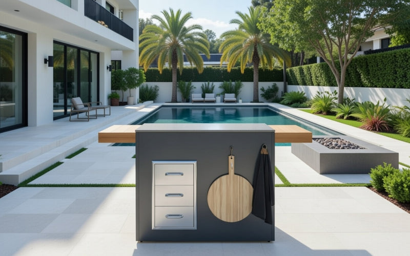 Grillandia Outdoor Kitchen Pizza Oven Station | 1.6M