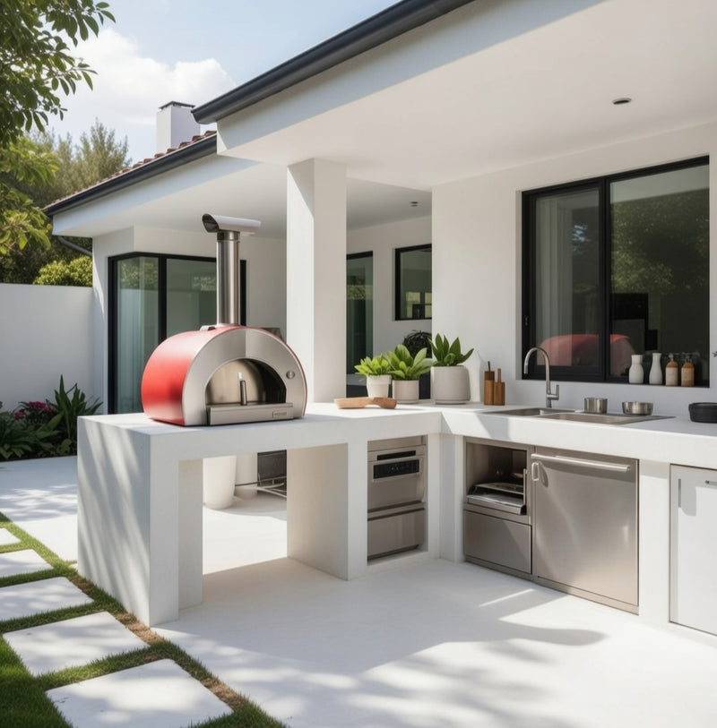 Piccolo Pizza Oven Built in - Poppy Red