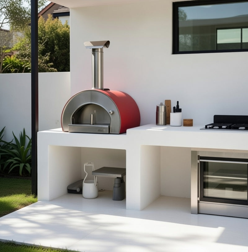Piccolo Pizza Oven Built in - Poppy Red